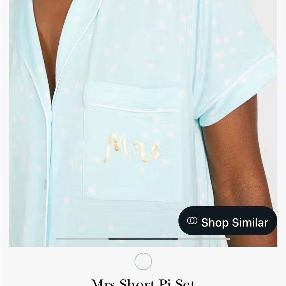 Kate Spade Light Blue 'Mrs' Pajama Set